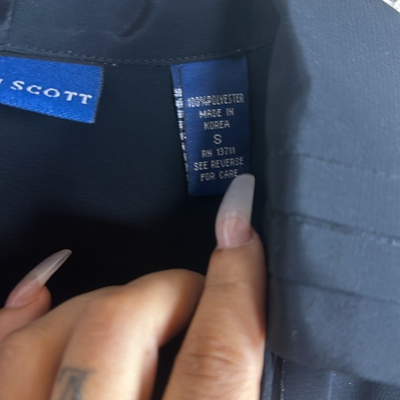 Karen Scott black button up blouse - Picture 4 of 6